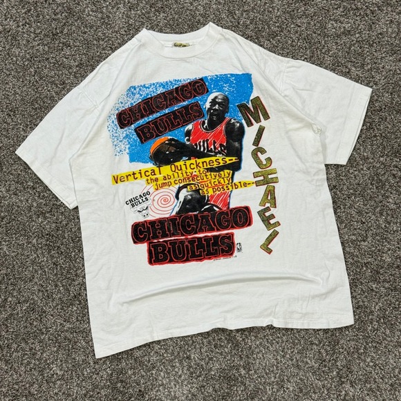 Magic Johnson Ts Other - Vintage Michael Jordan Chicago Bulls Magic Johnson Ts T-Shirt Single Stitch Sz L